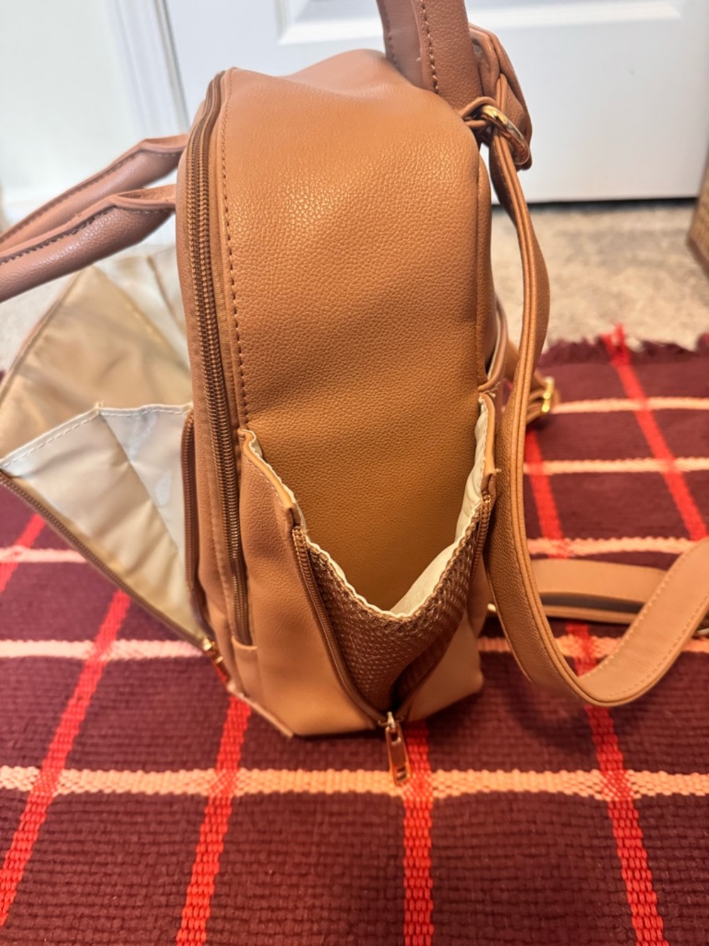 ayla & co Tan Baby Bag Backpack Tote - Picture 3 of 5